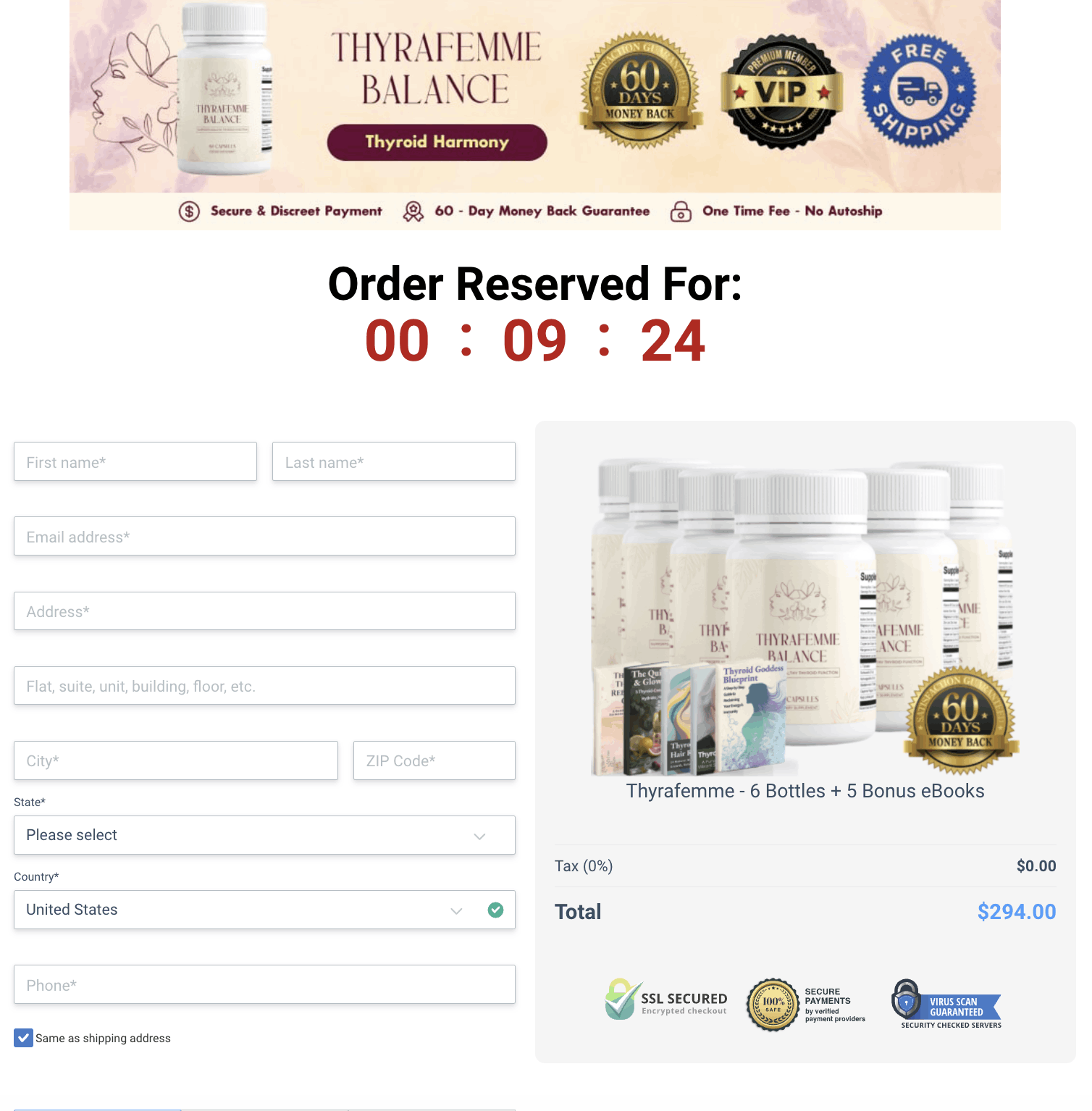 thyrafemme balance-order-page